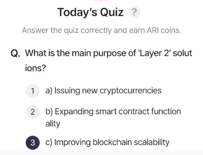 ARI Wallet Daily Quiz Answer 30 March 2025 (AriChain)
